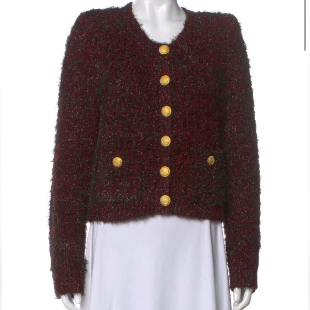L'Agence Una Fuzzy Cardigan NWOT - Picture 5 of 8